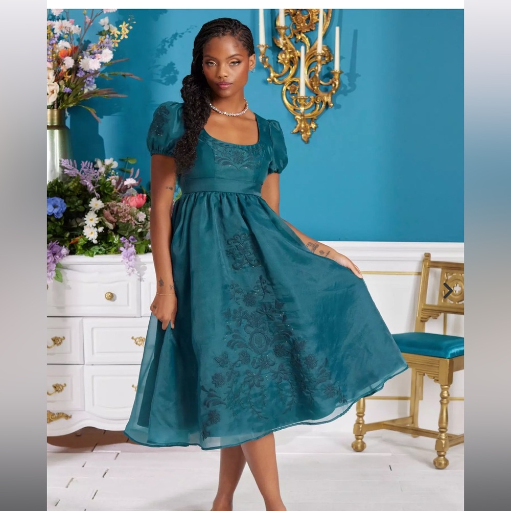 Her Universe Bridgerton Penelope Featherington Teal Ball Gown Dress 2X 18 20
